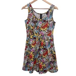 FOLTER ModCloth Good Enough To Eat A Line Pinup Dress Pockets Size Medium